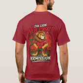 Marokko Leeuw Voetbal Fan Fun T-Shirt (Achterkant)