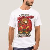 Marokko Leeuw Voetbal Fan Fun T-Shirt (Voorkant)