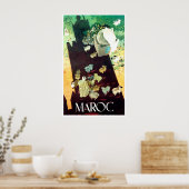 Marokko, luchtfoto, herder, met zijn schip poster (Keuken)