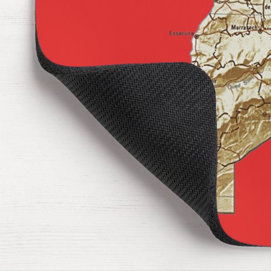 Marokko Map Mousepad Muismat (Hoek)