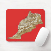 Marokko Map Mousepad Muismat (Met muis)