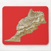 Marokko Map Mousepad Muismat (Voorkant)