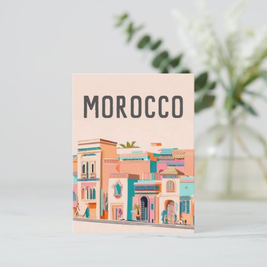 Marokko Marakech Briefkaart (Staand voorkant)