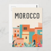 Marokko Marakech Briefkaart (Voorkant / Achterkant)