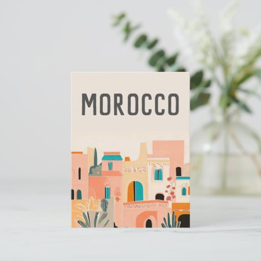 Marokko Marakech Briefkaart (Staand voorkant)