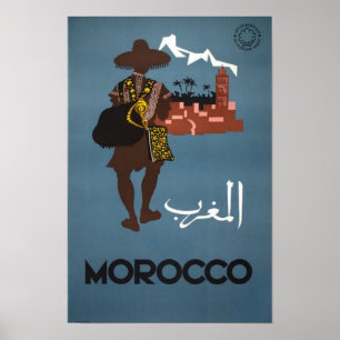 Marokko Marokkaanse vintage reizen Poster