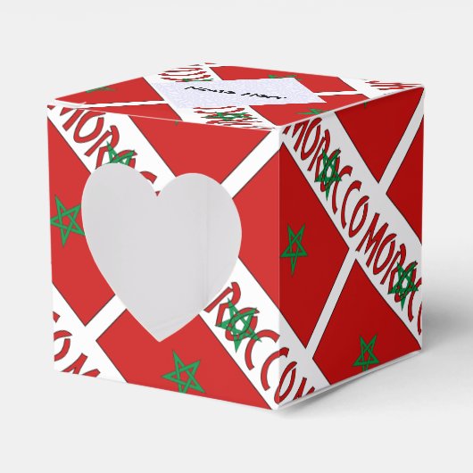 Marokko Marokkaanse vlag betegeld gepersonaliseerd Bedankdoosjes (Voorkant Zijde)