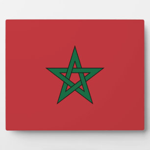Marokko - Marokkaanse vlag Fotoplaat
