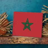 Marokko - Marokkaanse vlag Fotoplaat (Zijkant)