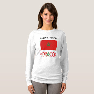 Marokko Marokkaanse Vlag Gepersonaliseerde Naam T-shirt