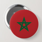 Marokko, Marokko Ronde Button 4,0 Cm (Voorkant /achterkant)
