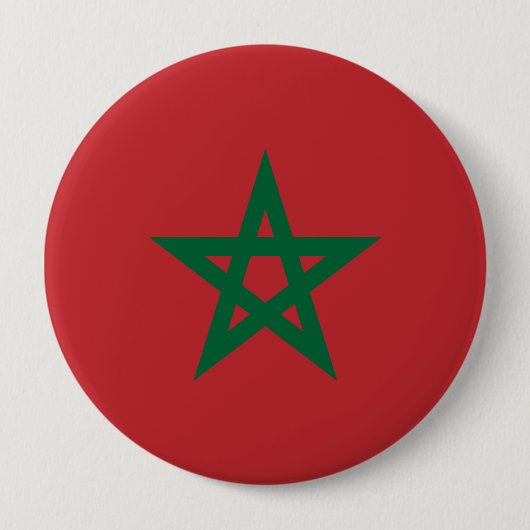 Marokko, Marokko Ronde Button 4,0 Cm (Voorkant)