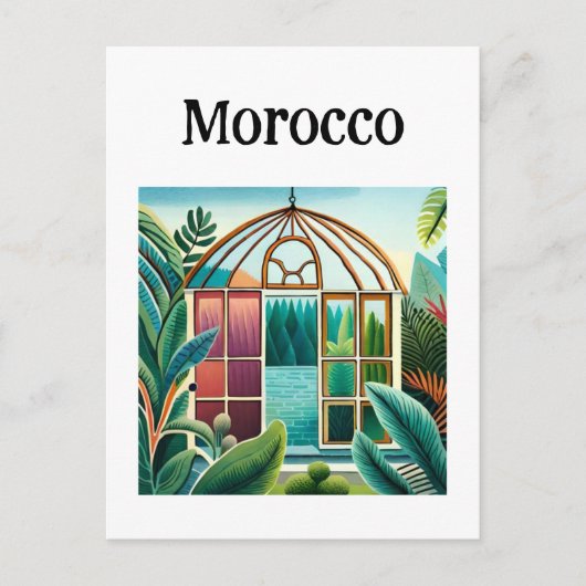 Marokko Marrakech Briefkaart (Voorkant)