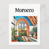 Marokko Marrakech Briefkaart (Voorkant)
