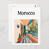 Marokko Marrakech Briefkaart (Voorkant / Achterkant)