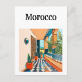 Marokko Marrakech Briefkaart (Voorkant)