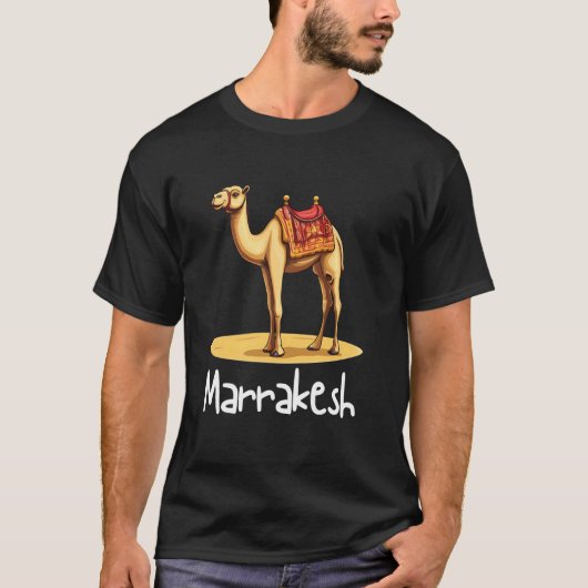 Marokko Marrakesh Souvenir Kameel Marrakesh T-shirt (Voorkant)