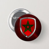 Marokko Metallic Emblem Ronde Button 5,7 Cm (Voorkant /achterkant)