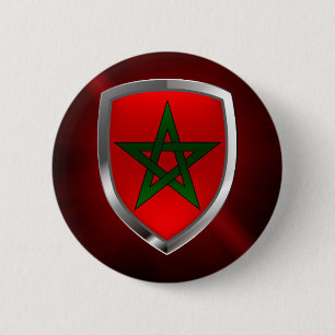 Marokko Metallic Emblem Ronde Button 5,7 Cm