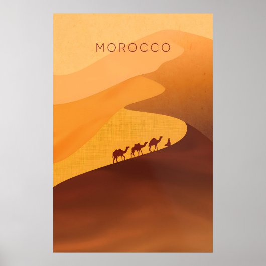 Marokko Minimaal Reisposter Poster (Voorkant)