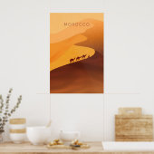 Marokko Minimaal Reisposter Poster (Keuken)