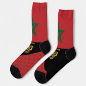 Marokko, mode, vlag van Marokko, patriottisch Sokken (Links)