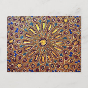 marokko mosaic islam decoration geometry arab briefkaart