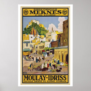 Marokko Moulay Idriss de Heilige Stad Djebel Poster