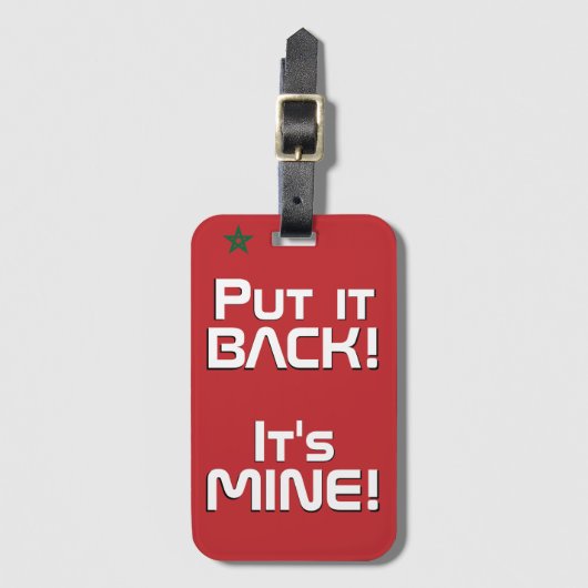 Marokko National Flag Funny Patriotic Bagagelabel (Voorkant (verticaal))