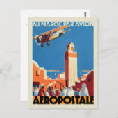 Marokko Noord-Afrika  stad Skyline Travel Briefkaart (Voorkant / Achterkant)