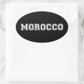 Marokko Ovale Sticker (Tas)