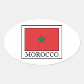 Marokko Ovale Sticker (Voorkant)