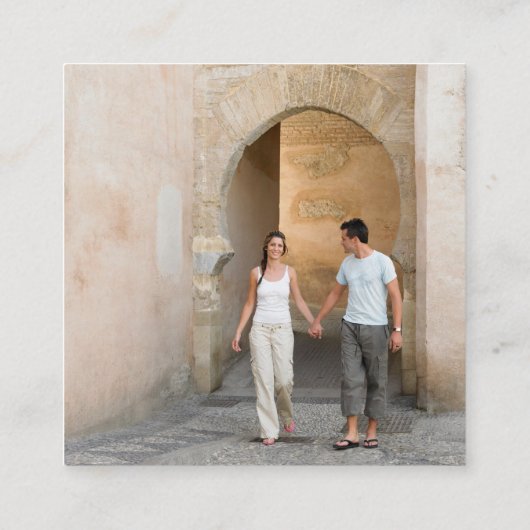 Marokko Paspoort bruiloft QR Informatiekaartje (Achterkant)