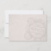 Marokko Paspoort bruiloft RSVP Kaartje (Achterkant)