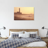 Marokko, Rabat, vuurtoren bij zonsondergang met Canvas Afdruk (Insitu (Slaapkamer))