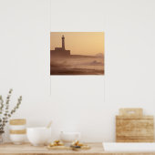 Marokko, Rabat, vuurtoren bij zonsondergang met Poster (Keuken)