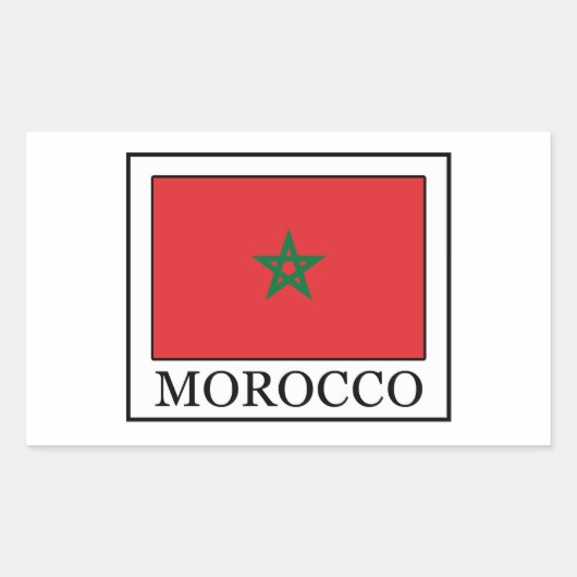 Marokko Rechthoekige Sticker (Voorkant)