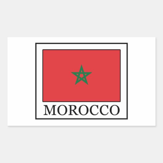 Marokko Rechthoekige Sticker (Voorkant)