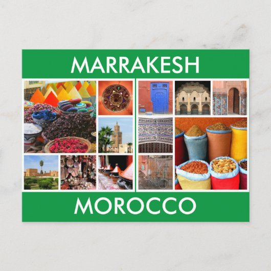 marokko reis marrakesh briefkaart (Voorkant)