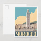 Marokko Reis Ouderwets Briefkaart (Voorkant / Achterkant)