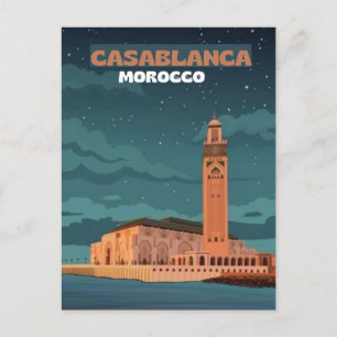 Marokko Reisbriefkaart Kunst, Casablanca Reis Kuns Briefkaart