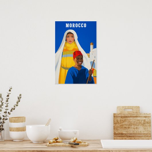 Marokko reisposter poster (Keuken)