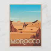 Marokko reizen briefkaart woestijn kameel reis cad (Voorkant)