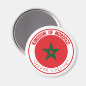 Marokko Rond Embleem Magneet (Voorkant / Achterkant)