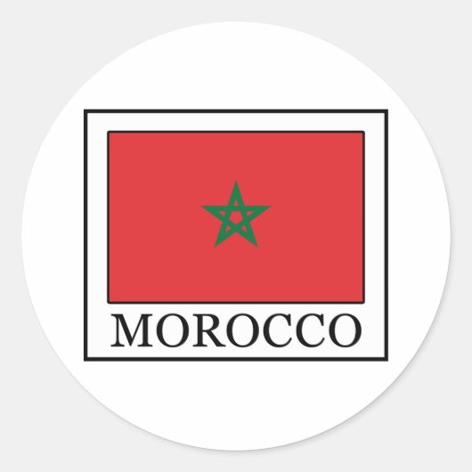 Marokko Ronde Sticker (Voorkant)