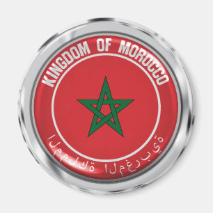 Marokko Round Emblem Magneet