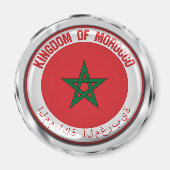 Marokko Round Emblem Magneet (Voorkant)