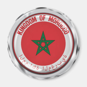 Marokko Round Emblem Magneet