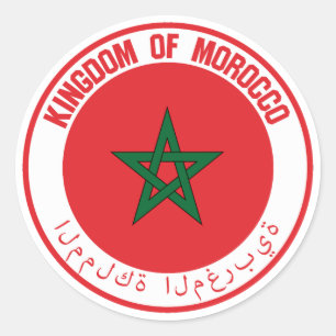 Marokko Round Emblem Ronde Sticker