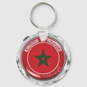 Marokko Round Emblem Sleutelhanger (Voorkant)